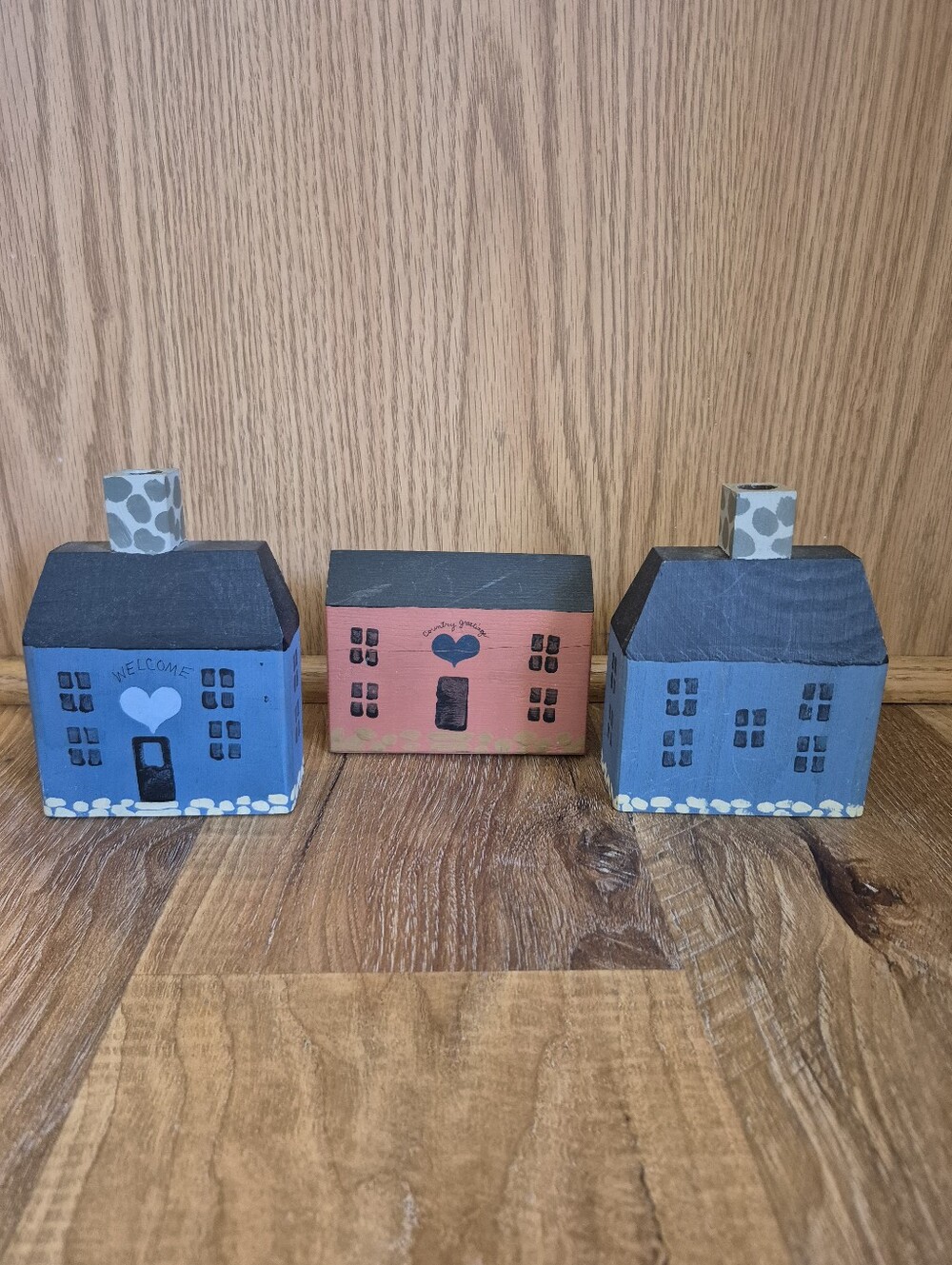 Vintage Country Greetings Wood Houses